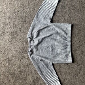 Gray Striped Men's Sweater
